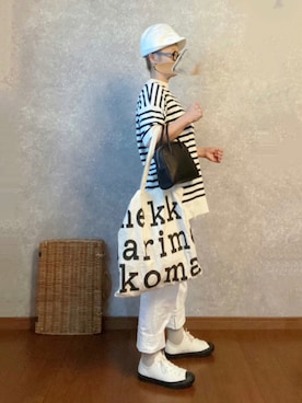 「evam eva（エヴァムエヴァ）のアイテム」を使った、なお なお。さん（レディース・159cm）の夏コーディネート