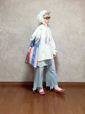 「JINS（ジンズ）のアイテム」を使った、なお なお。さん（レディース・159cm）の春コーディネート