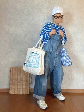 「JOURNAL STANDARD LUXE（ジャーナルスタンダード　ラックス）のアイテム（オールインワン・サロペット）」を使った、なお なお。さん（レディース・159cm）の夏コーディネート