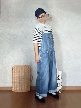 「JOURNAL STANDARD LUXE（ジャーナルスタンダード　ラックス）のアイテム（オールインワン・サロペット）」を使った、なお なお。さん（レディース・159cm）の夏コーディネート