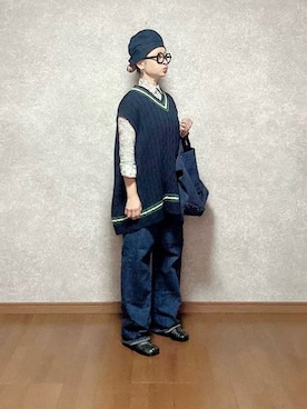 「ANATOMICA（アナトミカ）のアイテム（デニムパンツ）」を使った、なお なお。さん（レディース・159cm）の秋コーディネート