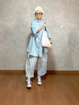 「prit（プリット）のアイテム（帽子）」を使った、なお なお。さん（レディース・159cm）の春コーディネート