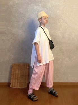 「Yarmo（ヤーモ）のアイテム」を使った、なお なお。さん（レディース・159cm）の夏コーディネート