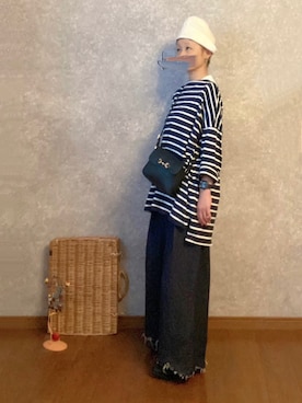 「prit（プリット）のアイテム（帽子）」を使った、なお なお。さん（レディース・159cm）の秋コーディネート