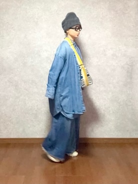 「JINS（ジンズ）のアイテム」を使った、なお なお。さん（レディース・159cm）の冬コーディネート