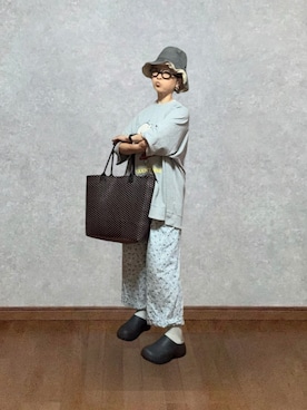 「GU（ジーユー）のアイテム（シューズ、ブラック系）」を使った、なお なお。さん（レディース・159cm）の夏コーディネート