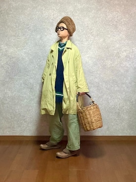 「JINS（ジンズ）のアイテム」を使った、なお なお。さん（レディース・159cm）の冬コーディネート