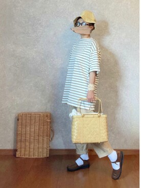 「Lin français d'antan」｜なお なお。さん（レディース・159cm）の夏コーディネート