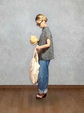 「JINS（ジンズ）のアイテム」を使った、なお なお。さん（レディース・159cm）の夏コーディネート