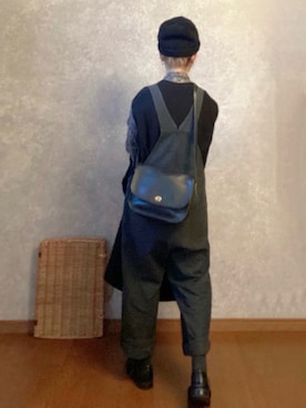 「my beautiful landlet（マイビューティフルランドレット）のアイテム（オールインワン・サロペット）」を使った、なお なお。さん（レディース・159cm）の冬コーディネート