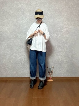 「アイテム（帽子）」を使った、なお なお。さん（レディース・159cm）の夏コーディネート