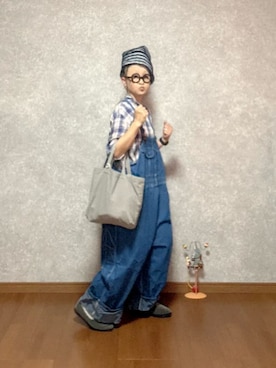 「アイテム（サロペット/オーバーオール）」を使った、なお なお。さん（レディース・159cm）の夏コーディネート