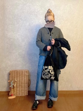 「JOURNAL STANDARD LUXE（ジャーナルスタンダード　ラックス）のアイテム（オールインワン・サロペット）」を使った、なお なお。さん（レディース・159cm）の冬コーディネート