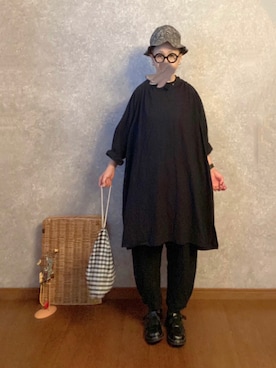 「YAECA（ヤエカ）のアイテム（帽子）」を使った、なお なお。さん（レディース・159cm）の夏コーディネート