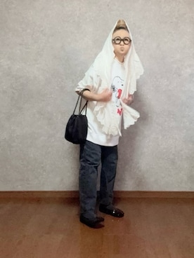 「SHEINのアイテム（シューズ、ブラック系）」を使った、なお なお。さん（レディース・159cm）の春コーディネート