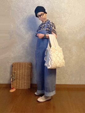 「chimala（チマラ）のアイテム（オールインワン・サロペット）」を使った、なお なお。さん（レディース・159cm）の夏コーディネート