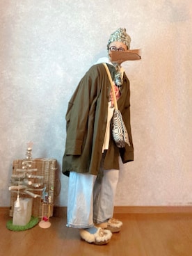 「kutir（クティール）のアイテム（モッズコート）」を使った、なお なお。さん（レディース・159cm）の冬コーディネート