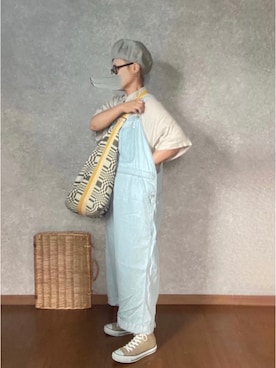 「Johanna Gullichsen」｜「アイテム（オールインワン・サロペット）」を使った、なお なお。さん（レディース・159cm）の夏コーディネート