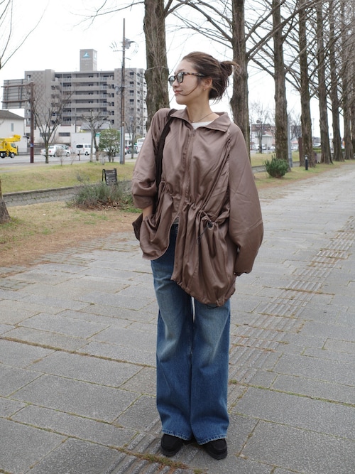 Henon. ブルゾン アウター GATHERING OVER COAT レディース : ZOZOTOWN