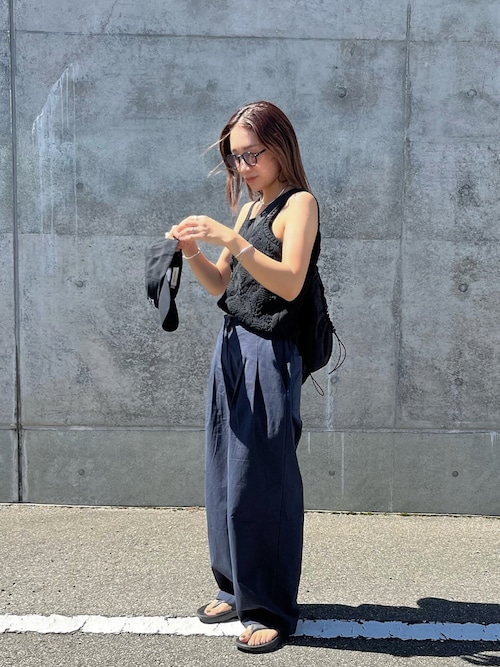 6（ロク）の「＜6(ROKU)＞LILY YARN SUKASHI KNIT CAMISOLE 