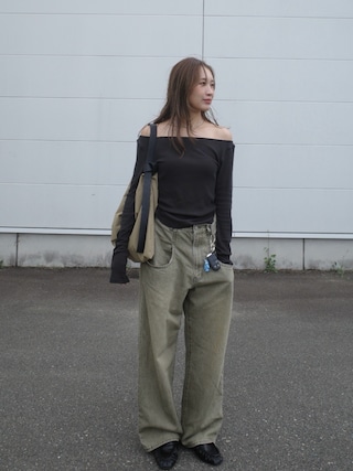 「TODAYFUL(トゥデイフル)のSoft Fraise Tops(Tシャツ/カットソー)」を使った、yanさん(レディース・160cm)の秋コーディネート