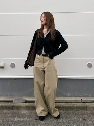 「TODAYFUL(トゥデイフル)のCottontwill Cocoon Pants(その他パンツ)」を使った、yanさん(レディース・160cm)の秋コーディネート