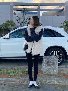 「GLOBAL WORK（グローバルワーク）のアイテム（アームカバー）」を使った、yanさん（レディース・160cm）の冬コーディネート