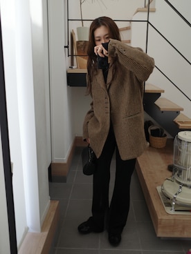 「duei（デュイ）のアイテム」を使った、yanさん（レディース・160cm）の冬コーディネート