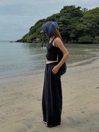 「havaianas(ハワイアナス)のSLIM(サンダル)」を使った、yanさん(レディース・160cm)の夏コーディネート