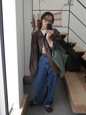 「アイテム（バッグ）」を使った、yanさん（レディース・160cm）の秋コーディネート
