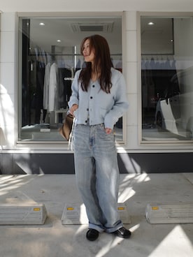 「アイテム（デニムパンツ）」を使った、yanさん（レディース・160cm）の秋コーディネート