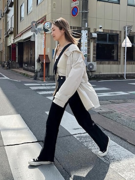 「PUAL CE CIN（ピュアルセシン）のアイテム（ジャケット/アウター）」を使った、yanさん（レディース・160cm）の春コーディネート