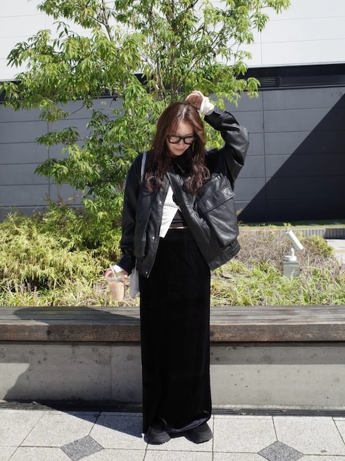 TODAYFUL/トゥデイフル】Pencil Velour Skirt/ペンシルベロアスカート