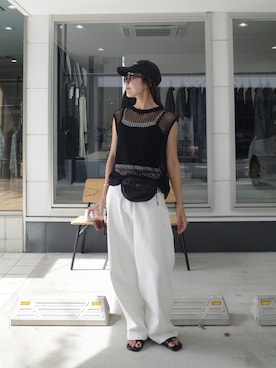 「アイテム（タンクトップ）」を使った、yanさん（レディース・160cm）の夏コーディネート