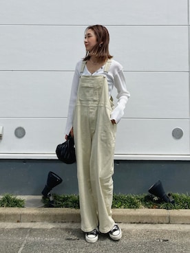 「mystic（ミスティック）のアイテム（オールインワン・サロペット）」を使った、yanさん（レディース・160cm）の春コーディネート