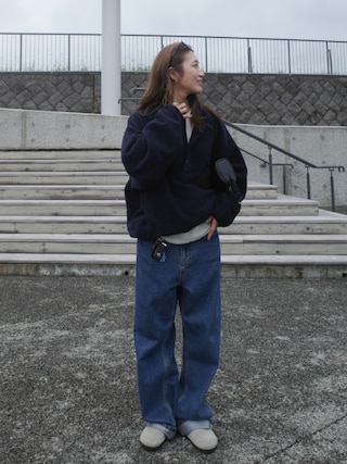 「TODAYFUL(トゥデイフル)のTODAYFUL Carys Denim(デニムパンツ)」を使った、yanさん(レディース・160cm)の秋コーディネート