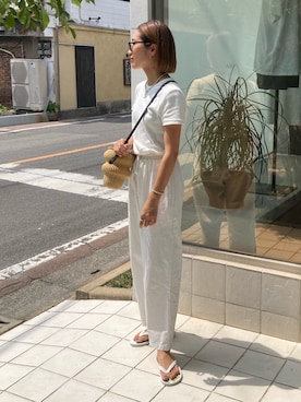 「JOSEPH STUDIO（ジョゼフストゥディオ）のアイテム」を使った、yanさん（レディース・160cm）の夏コーディネート