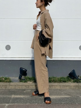 「CANAL JEAN（キャナルジーン）のアイテム（シャツ/ブラウス）」を使った、yanさん（レディース・160cm）の夏コーディネート