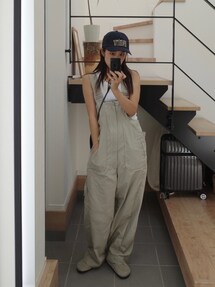 TODAYFUL（トゥデイフル）の「Frontzip Cotton Salopette