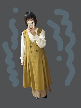 「アイテム（ワンピース/ドレス）」を使った、ﾏｼｭーさん（レディース・154cm・30代）の秋コーディネート