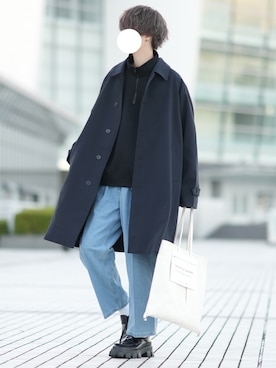 「PRADA（プラダ）のアイテム」を使った、とっしーさん（メンズ・184cm）の冬コーディネート