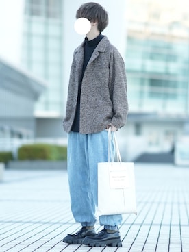 「DOOPZ（ドープス）のアイテム（ブルゾン）」を使った、とっしーさん（メンズ・184cm）の冬コーディネート
