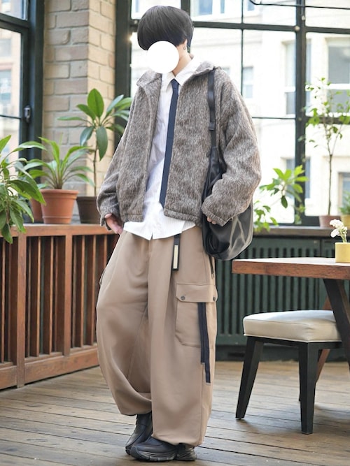 セール】High Neck Shaggy Blouson - ハイネックシャギーブルゾン