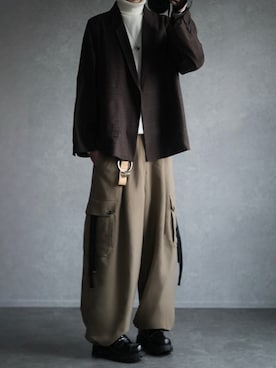 「アイテム（キーケース/キーアクセサリー）」を使った、とっしーさん（メンズ・184cm）の冬コーディネート