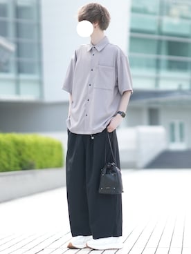 「ZARA（ザラ）のアイテム（パンツ）」を使った、とっしーさん（メンズ・184cm）の春コーディネート