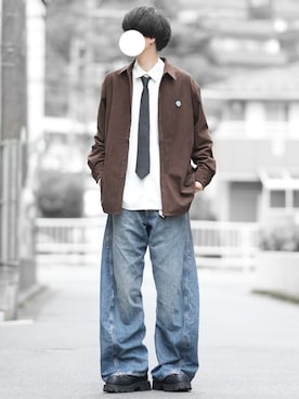 「アイテム（シャツ/ブラウス）」を使った、とっしーさん（メンズ・184cm）の秋コーディネート