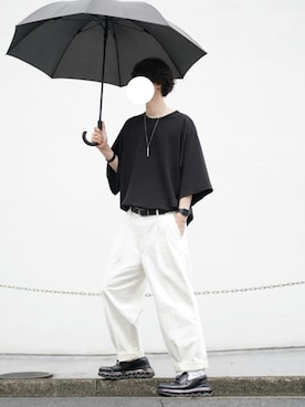 「Steven Alan（スティーブンアラン）のアイテム（スラックス）」を使った、とっしーさん（メンズ・184cm）の夏コーディネート