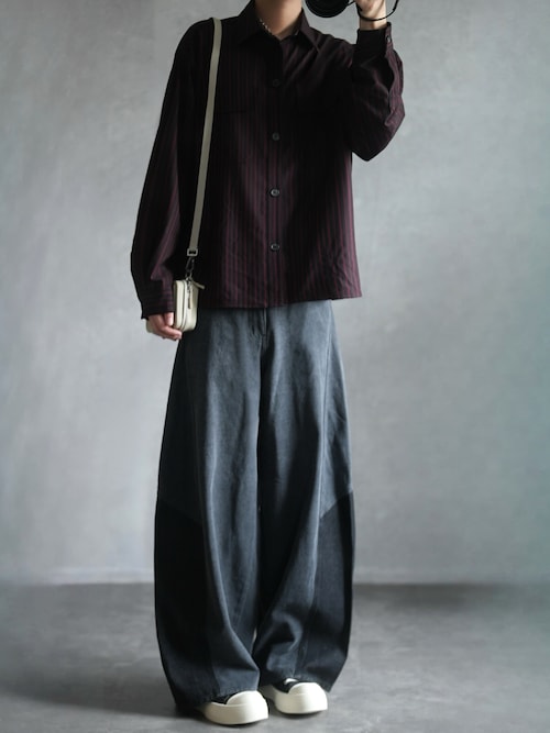「WESTBOY(ウエストボーイ)の厚底 レザースニーカー WO25S13SH09【WB ORIGINALS】(スニーカー)」を使った、とっしーさん(メンズ・184cm)の秋コーディネート