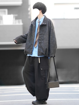 「アイテム（フォーマルスーツ/小物）」を使った、とっしーさん（メンズ・184cm）の冬コーディネート