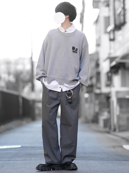 my beautiful landlet】 POPLIN RAGLAN OVERSIZE RIB SHIRT（シャツ